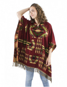 South american styled poncho, hood 2