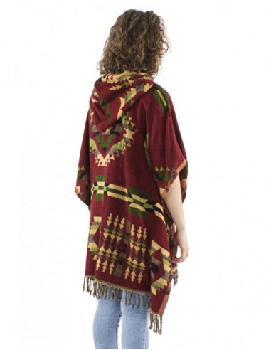 South american styled poncho, hood