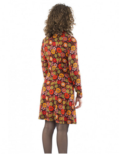 Short dress with vintage floral patterns