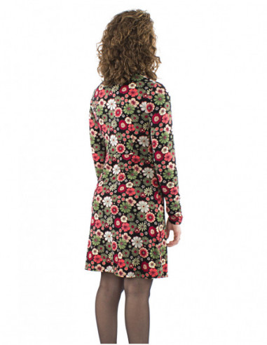 Short dress with vintage floral patterns