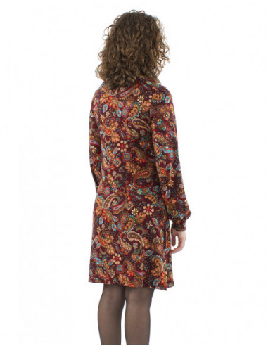 Robe courte, motif cachemire ethnique