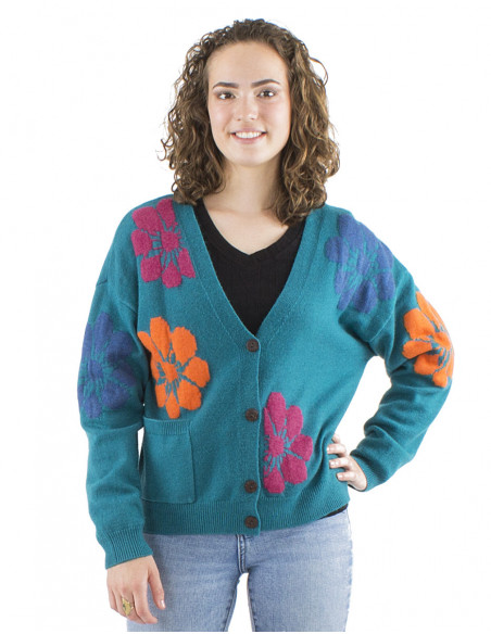 Gilet veste avec col V et poches