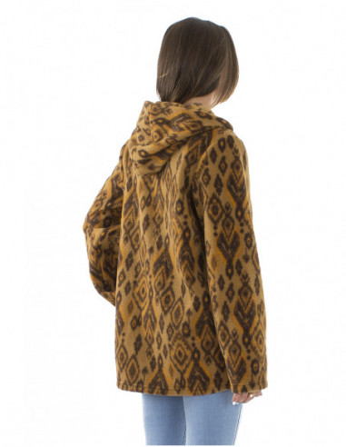 Veste polaire, motif abstrait original