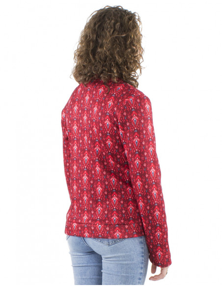 Veste courte doublure fausse fourrure