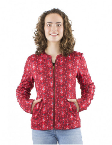 Veste courte doublure fausse fourrure