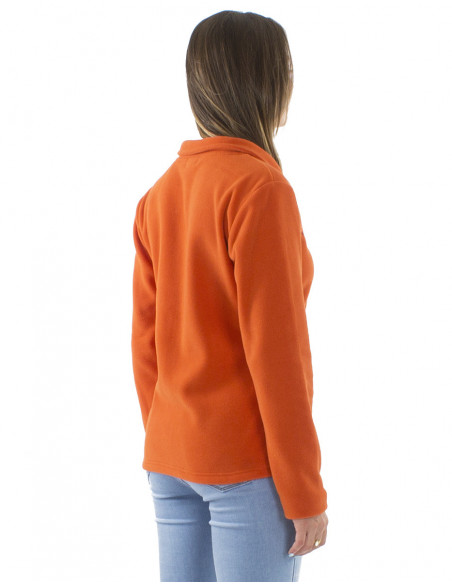 Veste polaire courte bohème brodée