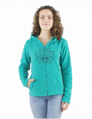 Veste polaire courte originale brodée