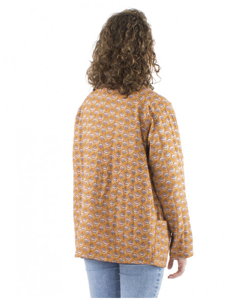 Oversized quilted mid-length jacket