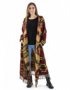 Long jacket, original ethnic patterns