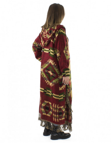 Long jacket, original ethnic patterns