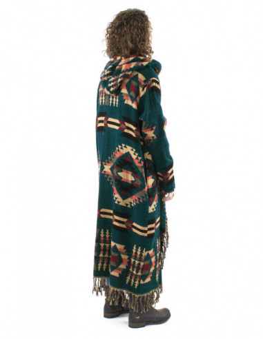 Long jacket, original ethnic patterns