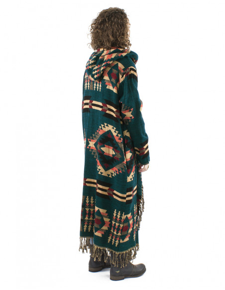 Long jacket, original ethnic patterns