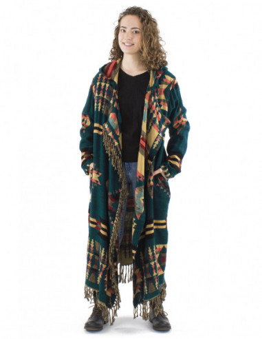 Long jacket, original ethnic patterns