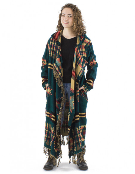 Long jacket, original ethnic patterns