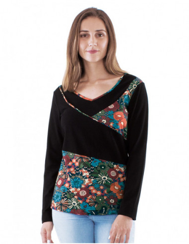 Long sleeves T-shirt, floral patterns