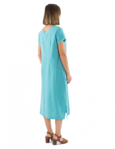 Robe longue droite 100% coton