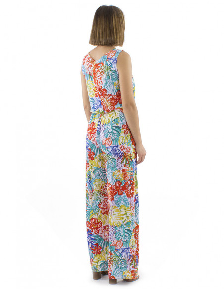 Combi wrap trousers w/ elasticated waist