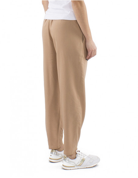 Pantalon élastiqué à la taille