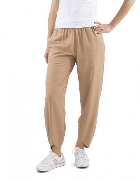 Pantalon élastiqué à la taille