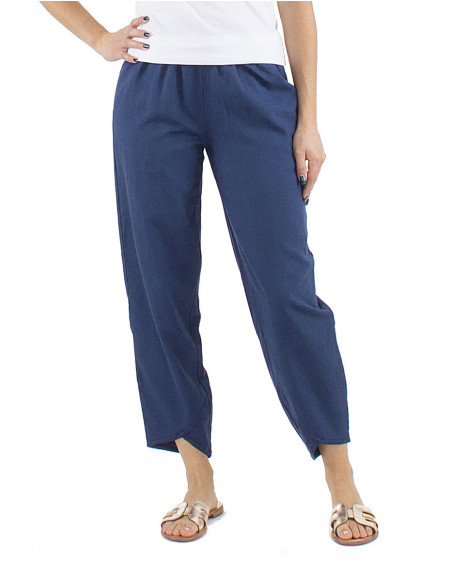 Pantalon élastiqué à la taille