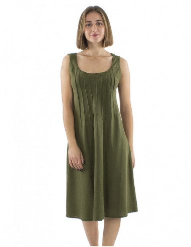 Robe débardeur simple lin et viscose