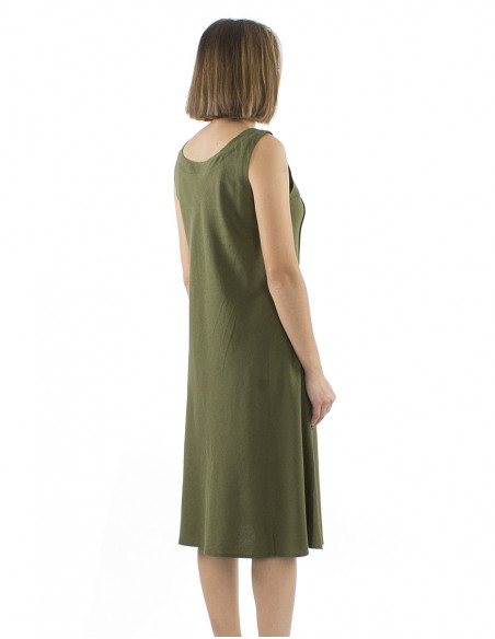 Robe débardeur simple lin et viscose