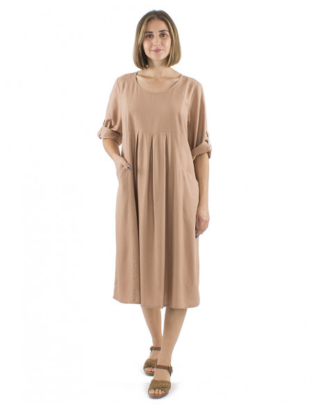 Robe lin et viscose ample grandes taille