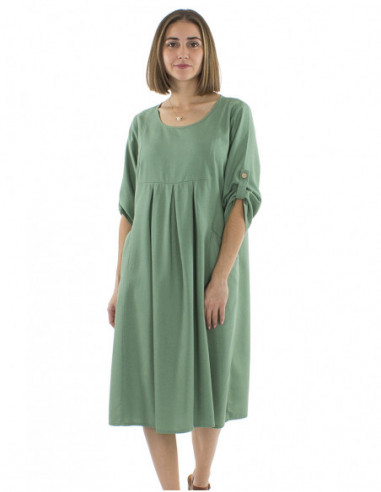 Robe lin et viscose ample grandes taille