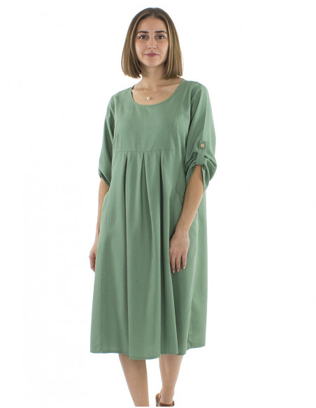 Robe lin et viscose ample grandes taille