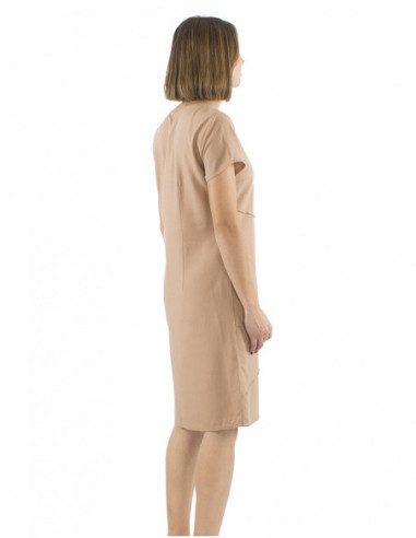 Robe unie à petites manches courtes