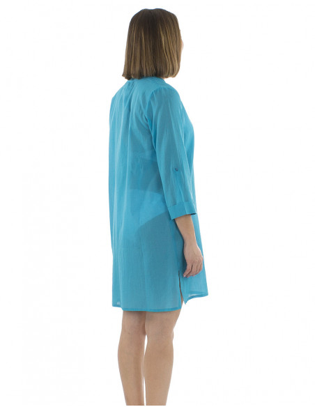 Chemise longue transparente