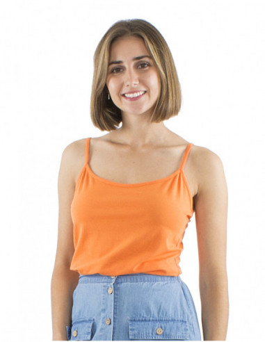 Basic plain tank top with thin straps