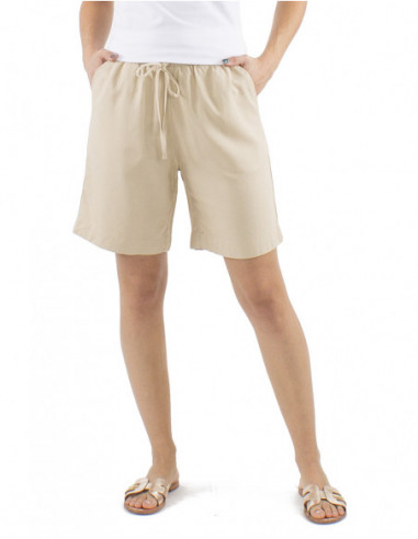 Basic plain short with linen
