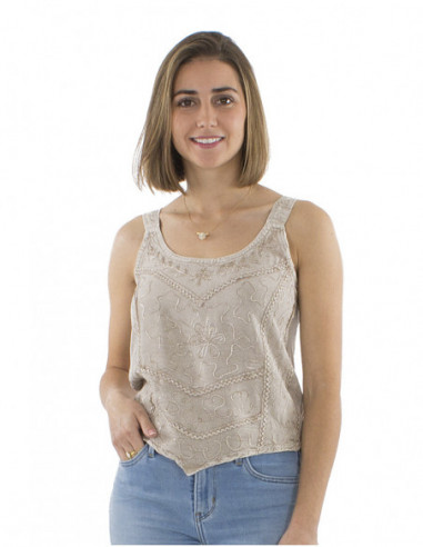 Plain ethnic top with embroidery