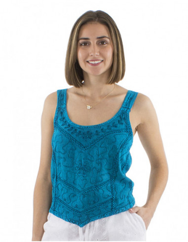 Plain ethnic top with embroidery