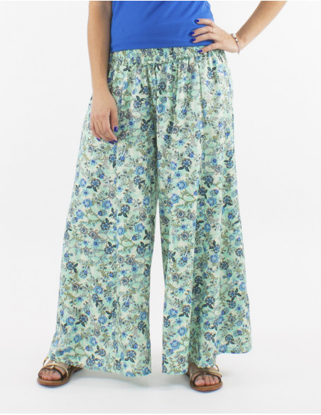 Pantalon oversize romantique fleuri