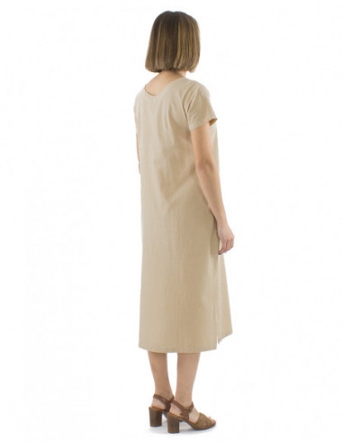 Robe longue droite 100% coton
