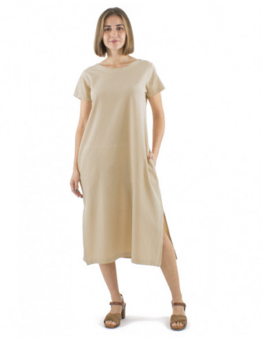 Robe longue droite 100% coton