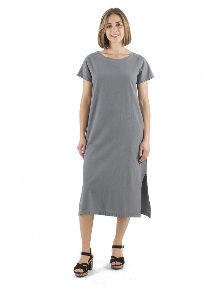 Robe longue droite 100% coton