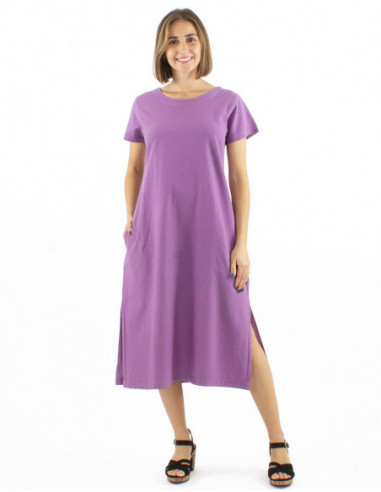 Robe longue droite 100% coton
