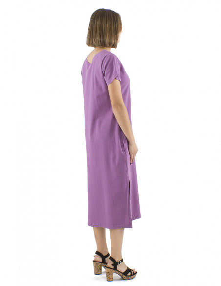 Straight long dress 100% cotton