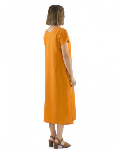 Robe longue droite 100% coton