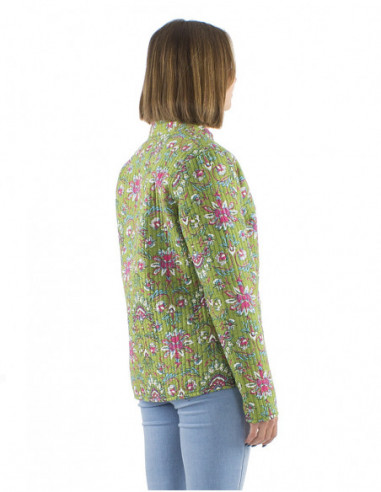 Reversible bohemian quilted jacket