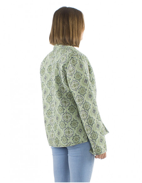 Reversible bohemian quilted jacket