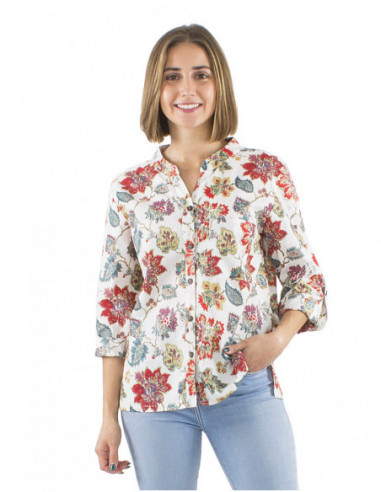 Blouse with ethnic or boho patterns