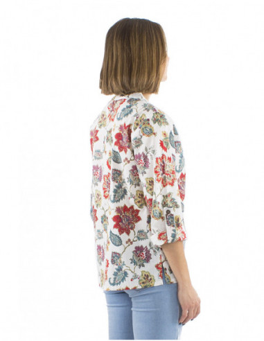 Blouse with ethnic or boho patterns