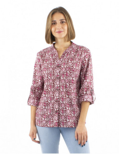 Blouse with ethnic or boho patterns