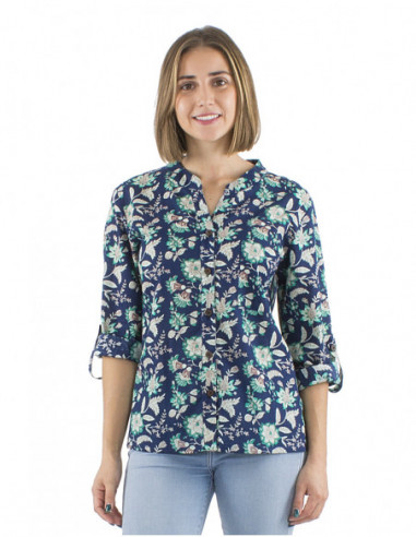 Blouse with ethnic or boho patterns