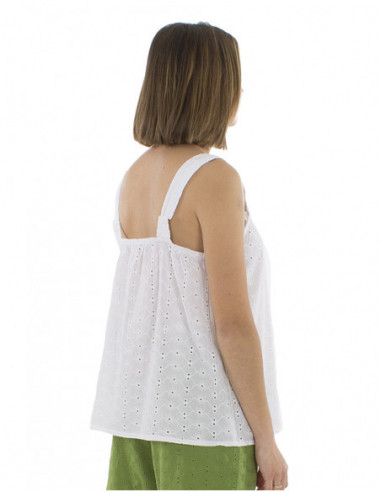 Openwork embroidery large top