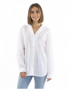 Large cut shirt with openwork